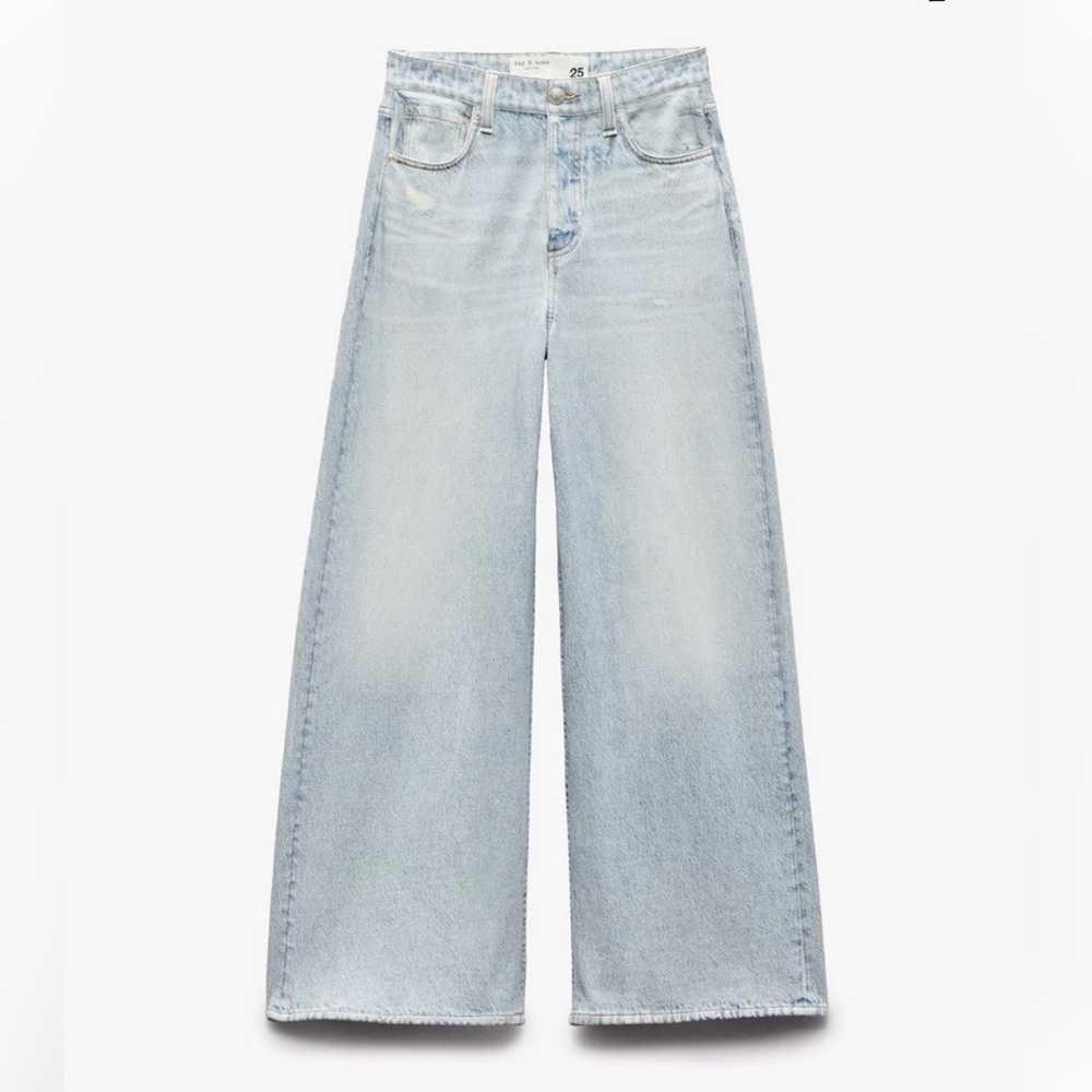 rag & bone 24 Miramar Meadowblue Sofie Ankle Wide Leg Sweatpants Jeans